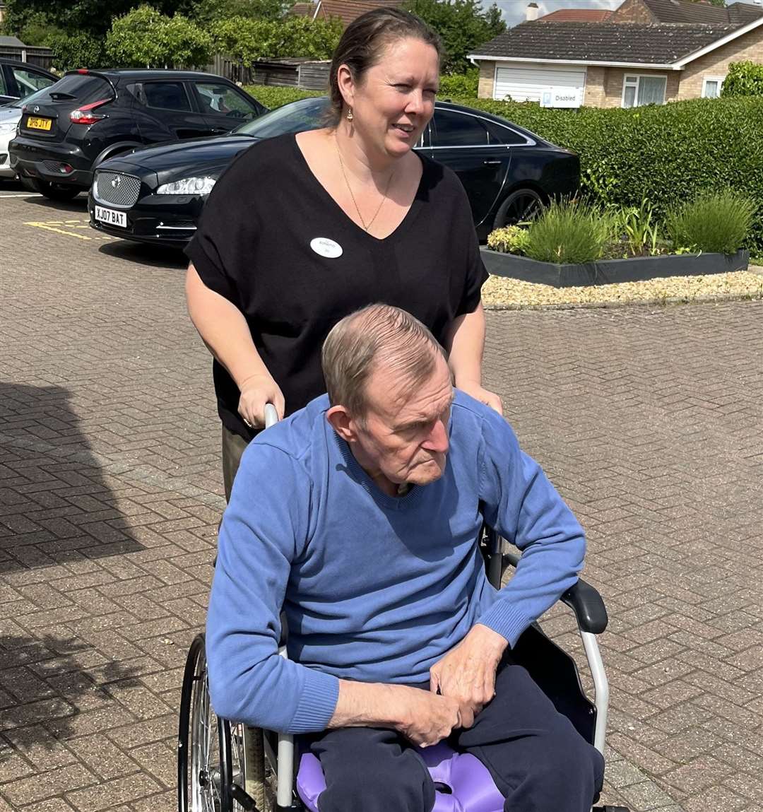 Staff at the home spends dedicated time with residents
