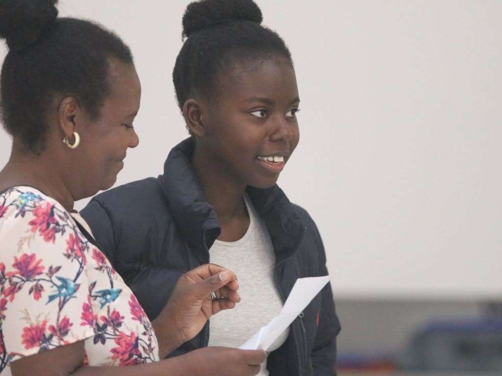 All smiles for this student at Wisbech Grammar School.