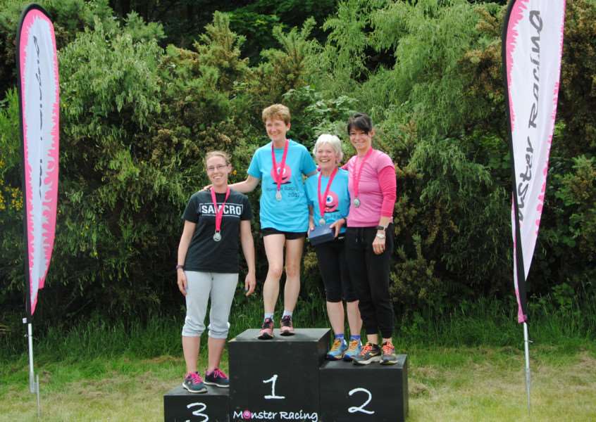 FRC: four of the ladies (l to r) Carly Read, Maire Irlam, Jane Greenwood, Sarah Gauvin from second placed octet team.
