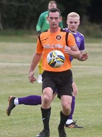 Dan Hempson, seen here in action for Leverington Sports, scored again for AEK United