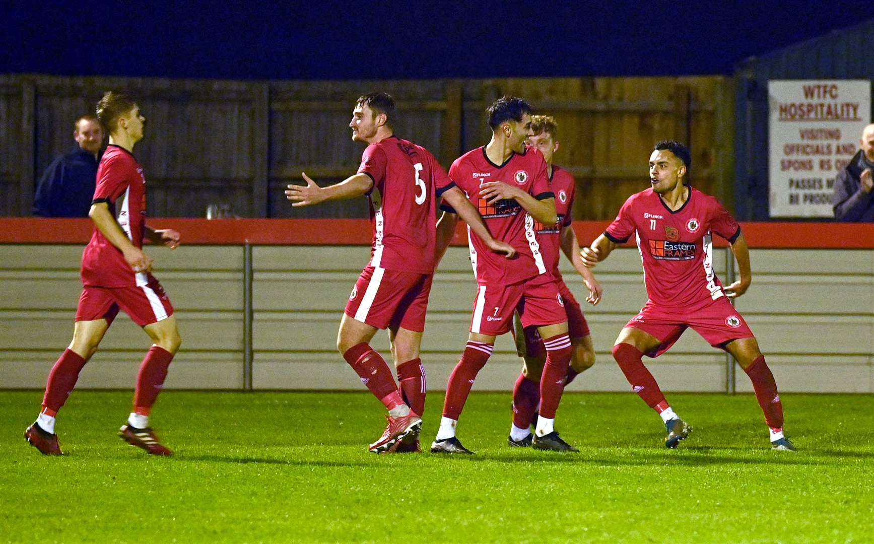 Wisbech celebrating the winning goal